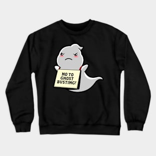 Funny Cute Kawaii Retro Protesting Boo Ghost Crewneck Sweatshirt